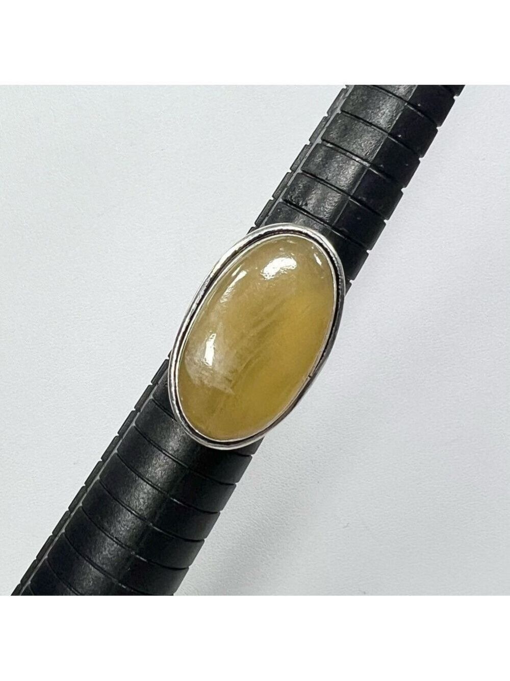 Yellow Lace Agate 925 Gemstone Ring size 7